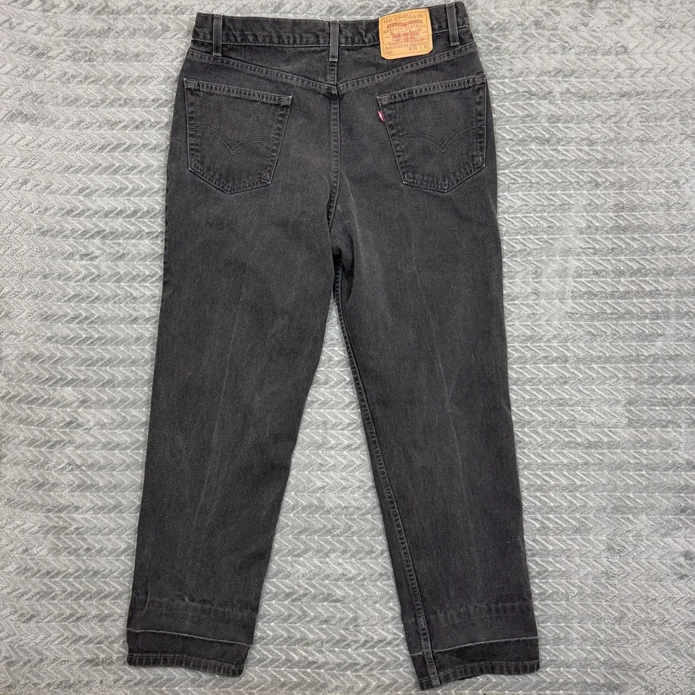 Vtg Levis 550 Black Jeans Tag 36x32/Fits 33x30 Relaxed Fit Straight Leg USA